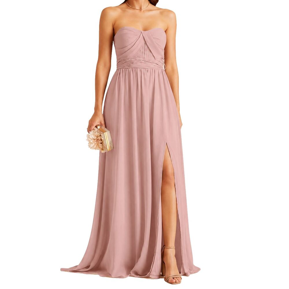 Birdy Grey Size M Grace Convertible Chiffon Maxi Dress English Rose Bridesmaid